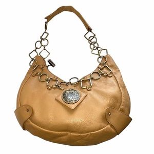 BABEE D LEATHER HOBO BAG
